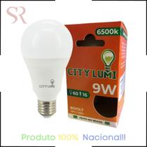 10 Lâmpadas Bulbo Led 9w 6500k Biv E27 Branco Frio Kit A60 Casa comercio - City Lumi