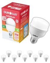 10 Lâmpadas LED 30w Bivolt Base E27 Cor Da Luz Branco Quente Ourolux 10 Lâmpadas LED 30w Bivolt Base E27 Cor Da Luz Branco Quente Ourolux