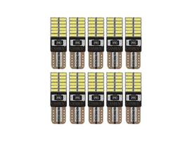 10 Lâmpadas Pingo Led C/ Canceller Canbus T10 24 Leds Smd