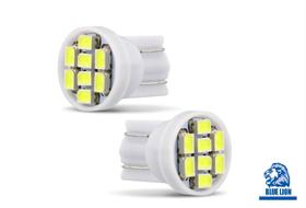 10 Lâmpadas T10-8 Leds Branca Pingo Luz W5w 1026 Automoti