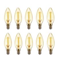 10 Lâmpadas Vela Filamento LED C35 2w 2200K Âmbar E14 127V 10 Lâmpadas Vela Filamento LED C35 2w 2200K Âmbar E14 127V