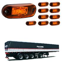 10 Lanterna Delimitadora LED Carreta Facchini Lateral Âmbar 10 Lanterna Delimitadora LED Carreta Facchini Lateral Âmbar