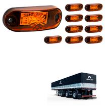 10 Lanterna Delimitadora LED Carreta Librelato Lateral Âmbar