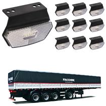 10 Lanterna Diamante Facchini LED Cristal C/ Supt. - Fio