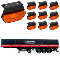 10 Lanterna Diamante Guerra LED Âmbar c/ Suporte - Fio