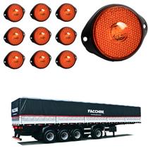 10 Lanterna Frontal Facchini LED Âmbar 65mm c/ Sup. - Conect 10 Lanterna Frontal Facchini LED Âmbar 65mm c/ Sup. - Conect