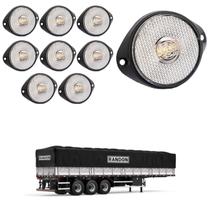 10 Lanterna Frontal Randon LED Cristal 65mm c/ Suporte - Fio