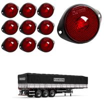 10 Lanterna Frontal Randon LED Rubi 65mm c/ Suporte - Fio