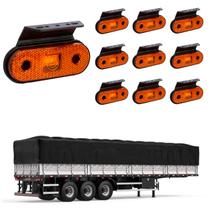 10 Lanterna Lateral Carreta LED Âmbar c/ Supt. - Fio 10 Lanterna Lateral Carreta LED Âmbar c/ Supt. - Fio