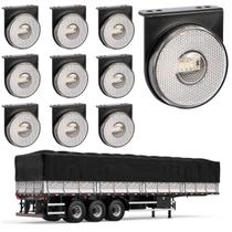 10 Lanterna Lateral Carreta LED Cristal 85mm c/ Sup. - Conec 10 Lanterna Lateral Carreta LED Cristal 85mm c/ Sup. - Conec