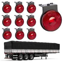 10 Lanterna Lateral Carreta LED Rubi 65mm C/ Sup - Conector 10 Lanterna Lateral Carreta LED Rubi 65mm C/ Sup - Conector