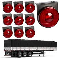 10 Lanterna Lateral Carreta LED Rubi 85mm c/ Suporte - Fio 10 Lanterna Lateral Carreta LED Rubi 85mm c/ Suporte - Fio