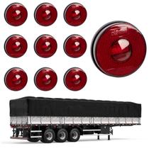 10 Lanterna Lateral Carreta LED Rubi 85mm Saída Fios 10 Lanterna Lateral Carreta LED Rubi 85mm Saída Fios