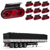 10 Lanterna Lateral Carreta LED Rubi c/ Supt. - Fio