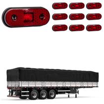 10 Lanterna Lateral Carreta LED Rubi Saída Fios 10 Lanterna Lateral Carreta LED Rubi Saída Fios