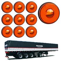 10 Lanterna Lateral Facchini LED Âmbar 85mm Saída Fios 10 Lanterna Lateral Facchini LED Âmbar 85mm Saída Fios