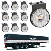 10 Lanterna Lateral Facchini LED Cristal 65mm C/ Supt. - Fio