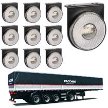 10 Lanterna Lateral Facchini LED Cristal 85mm c/ Sup e Conec