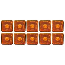 10 Lanterna Lateral Guerra Carreta Caminhão Led Ambar Braslux