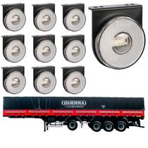 10 Lanterna Lateral Guerra LED Cristal 85mm c/ Suporte - Fio