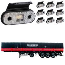 10 Lanterna Lateral Guerra LED Cristal c/ Suporte - Fio