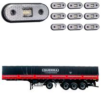 10 Lanterna Lateral Guerra LED Cristal Saída Fios