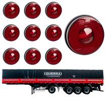 10 Lanterna Lateral Guerra LED Rubi 85mm Saída Fios 10 Lanterna Lateral Guerra LED Rubi 85mm Saída Fios