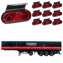 10 Lanterna Lateral Guerra LED Rubi c/ Suporte - Fio