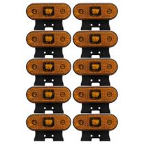 10 Lanterna Lateral Led Bivolt Facchini Amarela suporte Fio