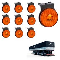 10 Lanterna Lateral Librelato LED Âmbar 65mm c Suporte - Fio