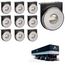 10 Lanterna Lateral Librelato LED Cristal 85mm c/ Supt - Fio