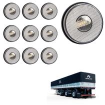 10 Lanterna Lateral Librelato LED Cristal 85mm Saída Conect.