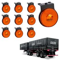 10 Lanterna Lateral Noma LED Âmbar 65mm Suporte - Conector
