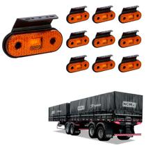 10 Lanterna Lateral Noma LED Âmbar c/ Suporte - Fio
