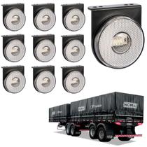 10 Lanterna Lateral Noma LED Cristal 85mm c/ Sup. - Conect.