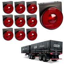 10 Lanterna Lateral Noma LED Rubi 85mm c/ Sup. - Conect.