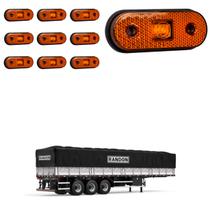 10 Lanterna Lateral Randon LED Âmbar Saída Fios 10 Lanterna Lateral Randon LED Âmbar Saída Fios