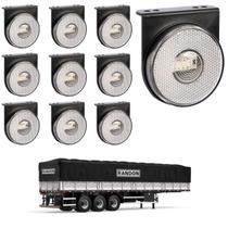 10 Lanterna Lateral Randon LED Cristal 85mm c/ Sup. - Conect