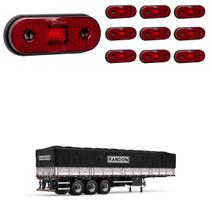 10 Lanterna Lateral Randon LED Rubi Saída Fios