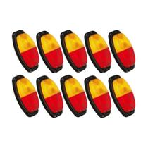 10 Lanterna Traseiro Reboque Universal Bicolor ( Canoinha )