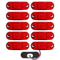10 Lanterna Vigia Ônibus Caminhão 2 LED Vermelha BIVOLT +Chicote 10 Lanterna Vigia Ônibus Caminhão 2 LED Vermelha BIVOLT +Chicote