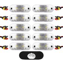 10 Lanterna Vigia Placa Ônibus Caminhão 2 LED BIVOLT CR +Conector 10 Lanterna Vigia Placa Ônibus Caminhão 2 LED BIVOLT CR +Conector