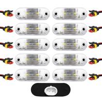 10 Lanterna Vigia Placa Ônibus Caminhão 2 LED BIVOLT CR +Conector - Prime