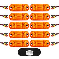 10 Lanterna Vigia Teto Ônibus Caminhão 2 LED BIVOLT AM +Conector 10 Lanterna Vigia Teto Ônibus Caminhão 2 LED BIVOLT AM +Conector