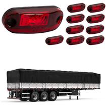 10 Lanternas Delimitadoras LED Carreta Lateral Rubi