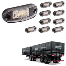10 Lanternas Delimitadoras LED Carreta Noma Lateral Cristal 10 Lanternas Delimitadoras LED Carreta Noma Lateral Cristal