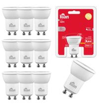10 Led Mini Gu10 Branco Dicroica Spot Quente Direcionável Foco Bivolt 10 Led Mini Gu10 Branco Dicroica Spot Quente Direcionável Foco Bivolt