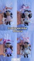 10 Lembrancinha maternidade, nascimento boneca de pano chaveiro no saquinho