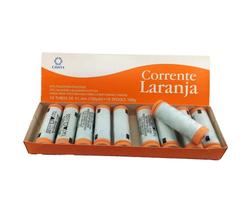 10 linhas corrente laranja para costura - branca 91,4m TEX 25