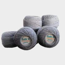 10 Linhas Mercerizadas Rubi 10 para Crochê/ Bordado Cinza 10 Linhas Mercerizadas Rubi 10 para Crochê/ Bordado Cinza